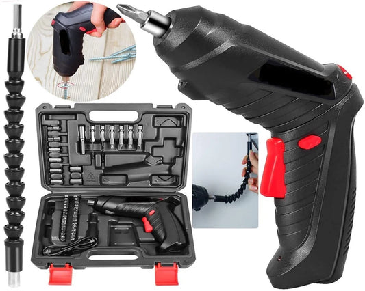 47 in 1 Electric Screwdriver Drill Set Power Tool Rechargeable Wireless Cordless