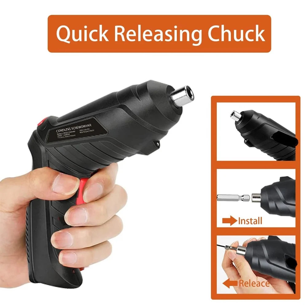 47 in 1 Electric Screwdriver Drill Set Power Tool Rechargeable Wireless Cordless