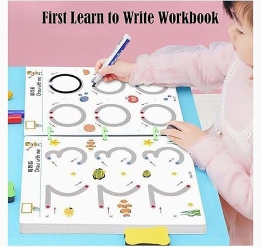 Magic Practice Reusable Tracing Workbook for Kids ( Large Size )