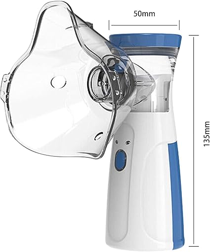 Portable Nebulizer Machine for Adults and Kids, Professional Handheld Inhaler Mist Breathing Compressor System Kit with Adjustable Cup, Adult and Kid Mask, Mouthpiece, Tubing for Home and Travel Use