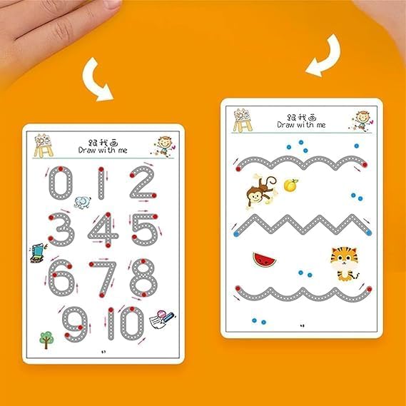 Magic Practice Reusable Tracing Workbook for Kids ( Large Size )