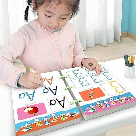 Magic Practice Reusable Tracing Workbook for Kids ( Large Size )