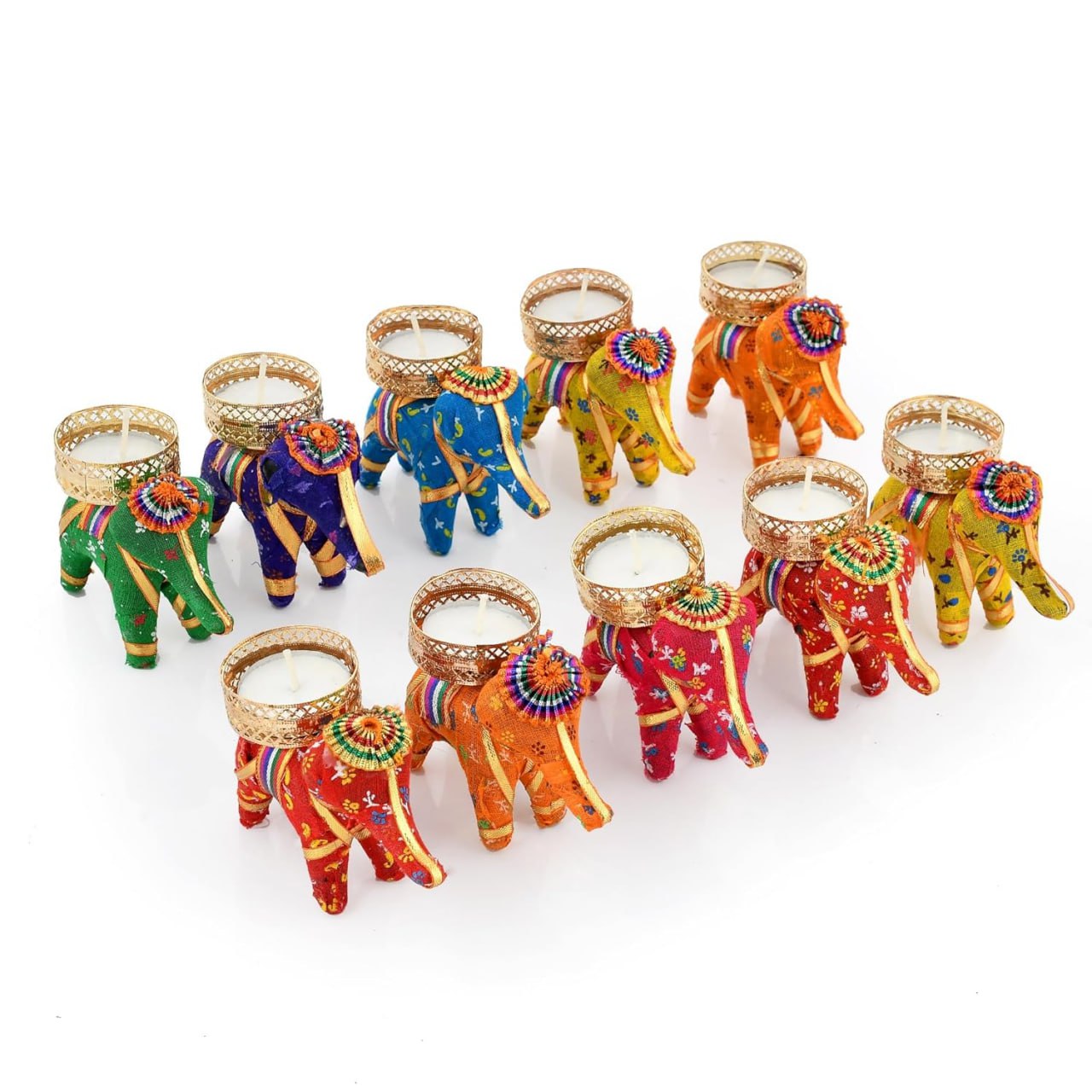 Handmade Elephant Tealight Holder | ( pack of 10)